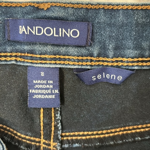 Bandolino Selene Mid Rise Cropped Jeans Blue Denim Capri Jeans Size 8 - Picture 4 of 12